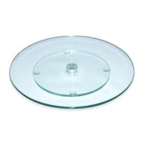 Centro De Mesa Prato Giratório Vidro 8Mm Petisqueira 40Cm