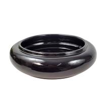 Centro De Mesa Preto Vaso Equibana Xangai 38Cm Bacia