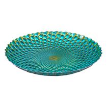 Centro de Mesa Redondo Istanbul Vylux 50cm Verde/Dourado Centro de Mesa Redondo Istanbul Vylux 50cm Verde/Dourado