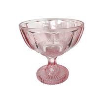 Centro de Mesa Splendor com Pé em Cristal Rosa - 21,5cm - Elegância Clássica Centro de Mesa Splendor com Pé em Cristal Rosa - 21,5cm - Elegância Clássica