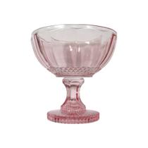 Centro de Mesa Splendor com Péem Cristal Rosa - 21,5cm - Elegância Clássica: Centro de Mesa de Prestígio