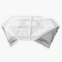 Centro de Mesa Toalha de Chá Rendado Delhi Bordado Branco 85x85cm Jolitex Centro de Mesa Toalha de Chá Rendado Delhi Bordado Branco 85x85cm Jolitex