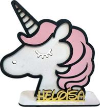 Centro De Mesa Unicórnio 10 Peças Nome Dourado Centro De Mesa Unicórnio 10 Peças Nome Dourado