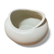 Centro de mesa Vaso Moderno Creme Fosco Texturizado - 13,5 cm