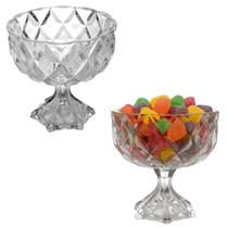 Centro De Mesa Vidro Decoração Baleiro Com Pé 15,5x13,5cm Centro De Mesa Vidro Decoração Baleiro Com Pé 15,5x13,5cm