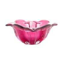 Centro de Mesa Wolff Decorativo de Vidro Italy Rosa 18x9Cm