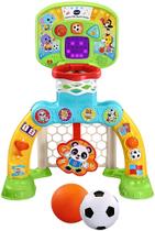 Centro esportivo Toy VTech Count & Win com bola de futebol e basquete