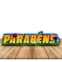 Centro mesa EVA Parabéns Festa Sonic Decoração em pé 68cm