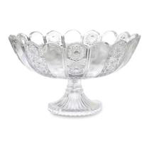 Centro Mesa Fruteira Saladeira Decorativo Redondo Vidro 29cm