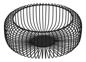 CENTRO MESA METAL 9x35x35cm PRETO VASO DECORATIVO ENFEITE FRUTEIRA