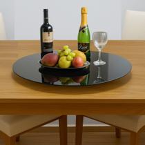 Centro Mesa Prato Giratório Vidro Temperado 60cm Resistente -