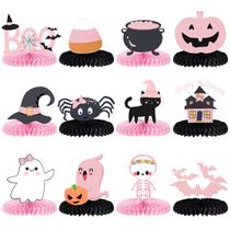 Centros de mesa LeeSky Pink Black Halloween - 12 unidades