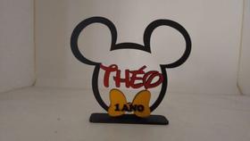 Centros De Mesa Mickey 30u 20cm Altura Pintado Preto Atras