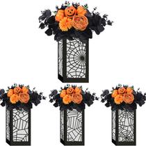 Centros de mesa para decoração de festa de Halloween, caixas de 4 peças