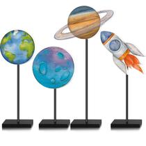Centros de mesa Yinkin Outer Space Wooden Planets x4
