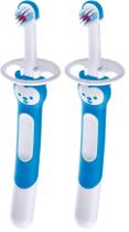 Cepillo de Entrenamiento MAM para Bebés con Protector de Seguridad Azul 5m+ Cepillo de Entrenamiento MAM para Bebés con Protector de Seguridad Azul 5m+