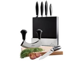 Cepo de Madeira com 5 Facas