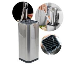 Cepo Porta Faca Organizador Inox - B MAX