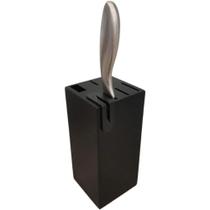 Cepo Porta Facas De Madeira 6 Espaços E Afiador De Bancada