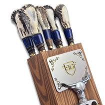 Cepo Premium SG em Inox e Cabos de Roseta de Cervo