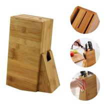 Cepo Universal Bambu Porta Facas Tesouras Suporte Organizador Cozinha