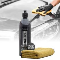 Cera Automotiva de carnaúba limpadora Cleaner Wax Native Vonixx + Flanela de Microfibra (500ml)