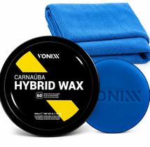 Cera Automotiva Vonixx Carnaúba Hybrid Wax Pasta com Brilho Espelhado de 240g com Aplicador e Toalha Microfibra