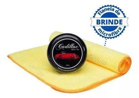Cera cadillac cleaner wax 150g protecao brilho com flanela