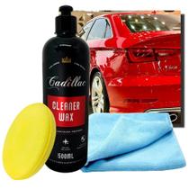 Cera Cadillac Cleaner wax Cremosa 500ml + Aplicador + Pano