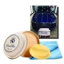 Cera Cadillac Hard Wax 300g Carnauba + Pano + Aplicador