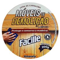 Cera carnaúba lustra móveis demolição 200g amarela Cera carnaúba lustra móveis demolição 200g amarela