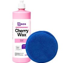 Cera Cherry Wax 1l Zacs Brilho Proteção Aplicador Microfibra