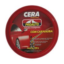Cera Com Carnaúba Proauto Brilho Carro Moto Caminhão em Pasta