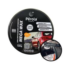 Cera Cristalizadora Com Carnaúba Mega Wax Pérola Brilho 100g