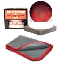 Cera Cristalizadora P/ Carros Vermelhos Wax Color Red + Flanela Microfibra