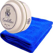 Cera Cristalizadora Vitrificadora Hard Wax Cadillac Brilho e Proteção Automotiva + Toalha 40x40