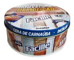 Cera De Carnauba Lustra Moveis Demoliçao Rustico Lata 200g - Facille