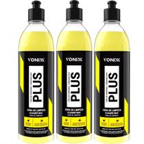 Cera De Carnaúba Plus Limpa E Protege Vonixx 3 Unidades