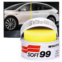 Cera de Carnauba White Cleaner 350g Soft99 para carros brancos