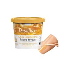 Cera de Microondas para Depilação Corporal Buço Axila e Virilha Natural Depilflax 100g