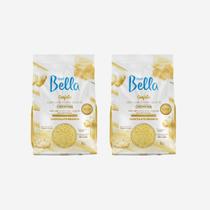 Cera Depil Bella Confete Chocolate Branco 1kg Kit C/2