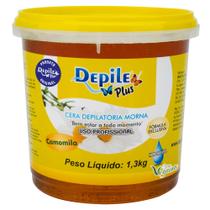 Cera Depilatória Camomila Depile Plus 1,3kg Peles Sensíveis