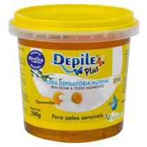 Cera Depilatória Camomila Depile Plus 290g Peles Sensíveis