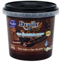 Cera Depilatória Chocolate Depile Plus Hidrossolúvel 1,3Kg