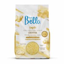 Cera Depilatória Confete Chocolate Branco 1Kg - Depil Bella