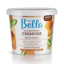 Cera Depilatória Cremosa Micro-ondas Mel e Aloe Vera 100g - Depil Bella