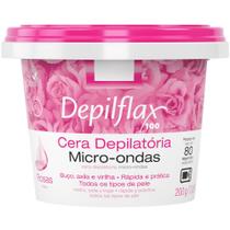 Cera Depilatória De Micro-Ondas Rosas 200G Depilflax
