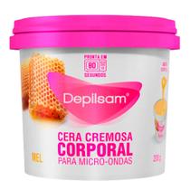 Cera Depilatória Depilsam Cremosa Para Microondas Mel 100g