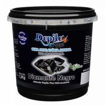 Cera Depilatória Diamante Negro Depile Plus 1,3Kg Vegana