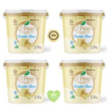 Cera Depilatória Dpeel Chocolate Branco 4 Baldes 2700 Kg